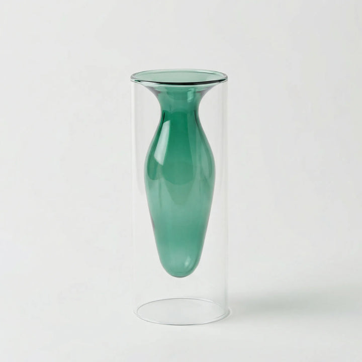 Kleurrijke Noordse Glazen Vaas In Sculptuurvorm - Lumivase