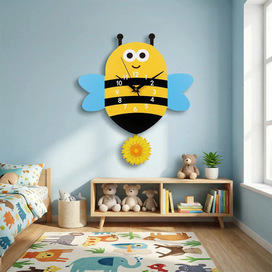 Kleurrijke Slingerwandklok Met Dierenontwerp - Tikkibee