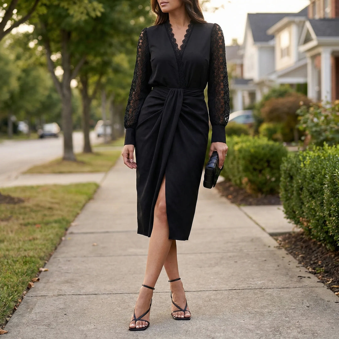 Knielanges Wickelkleid - Sandy