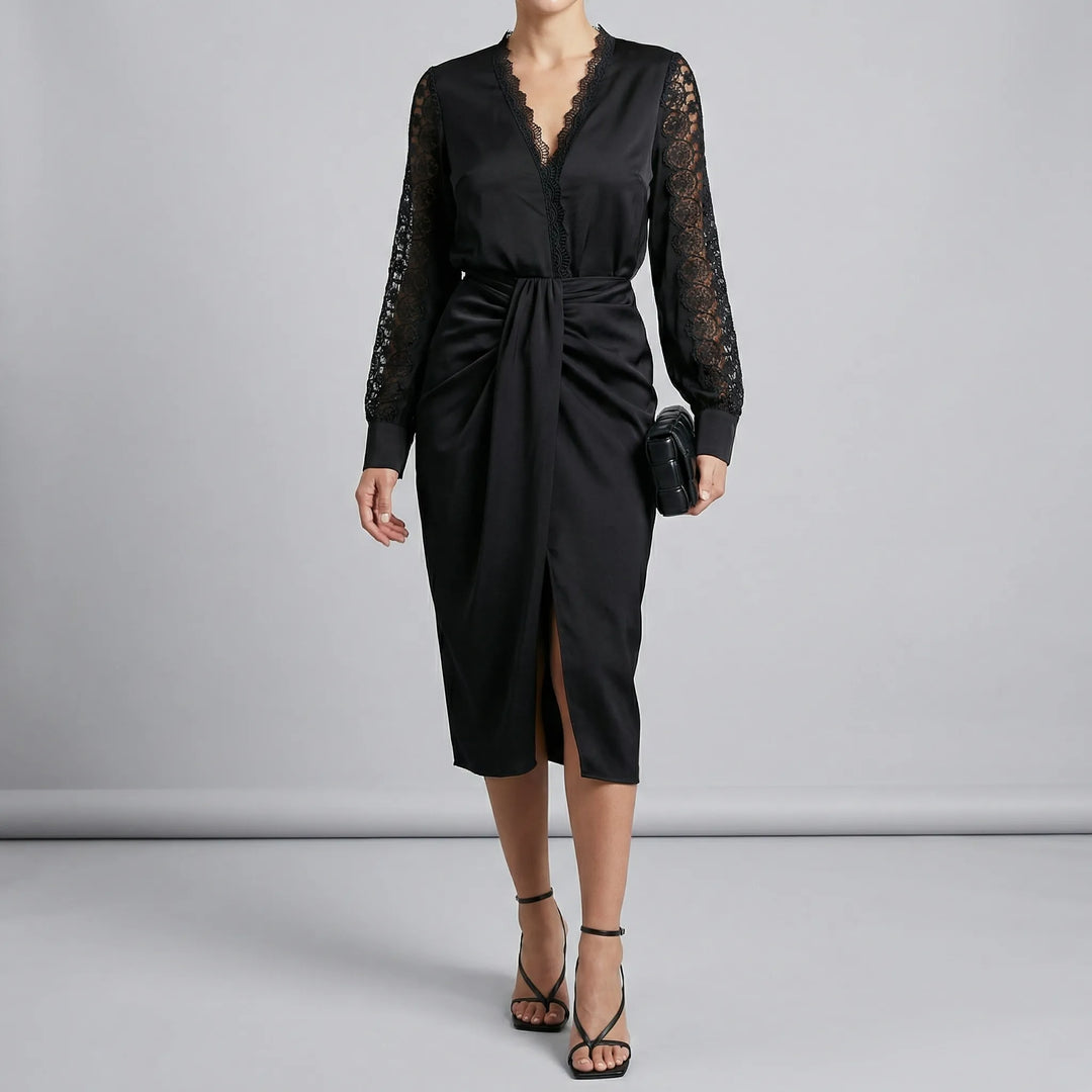 Knielanges Wickelkleid - Sandy