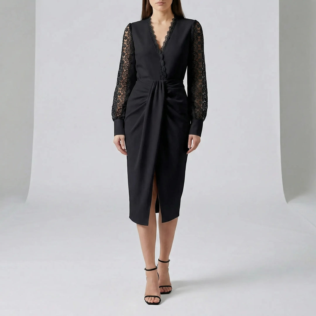 Knielanges Wickelkleid - Sandy