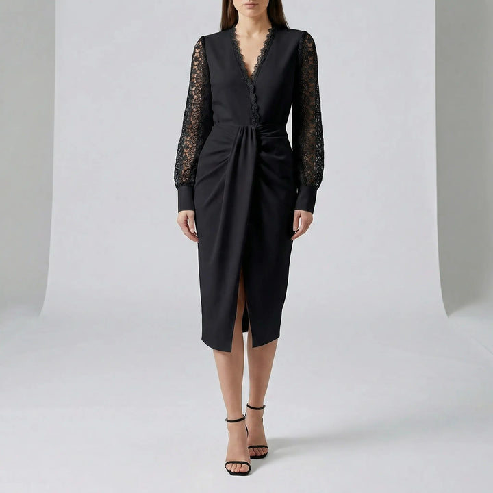 Knielanges Wickelkleid - Sandy