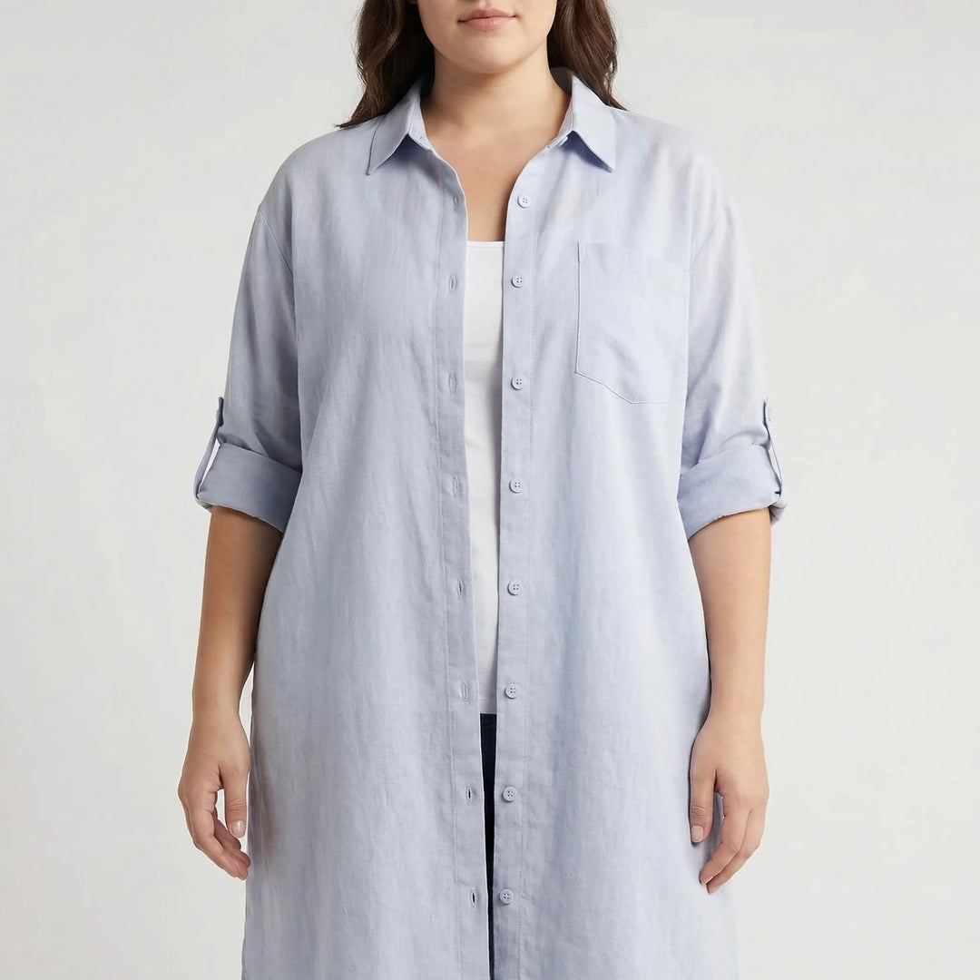 Korean-Inspired Casual Plus Size Top - Sophia