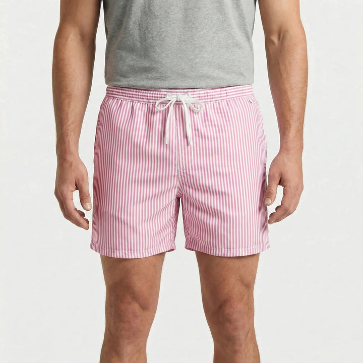 Kurze Gestreifte Badeshorts Für Herren - Gerard