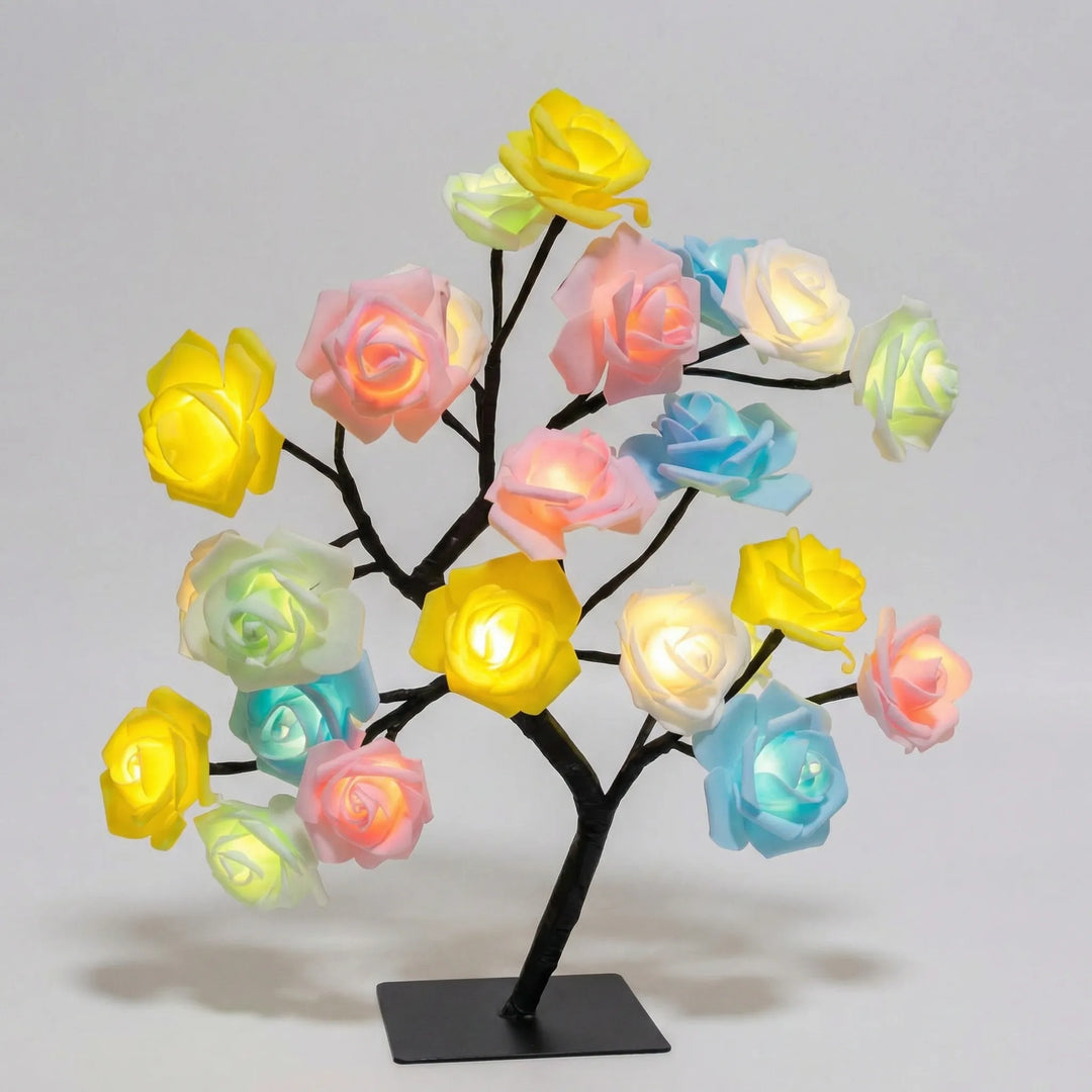 LED-Tafellamp In Boomvorm Met Rozenbloemen - Petalight
