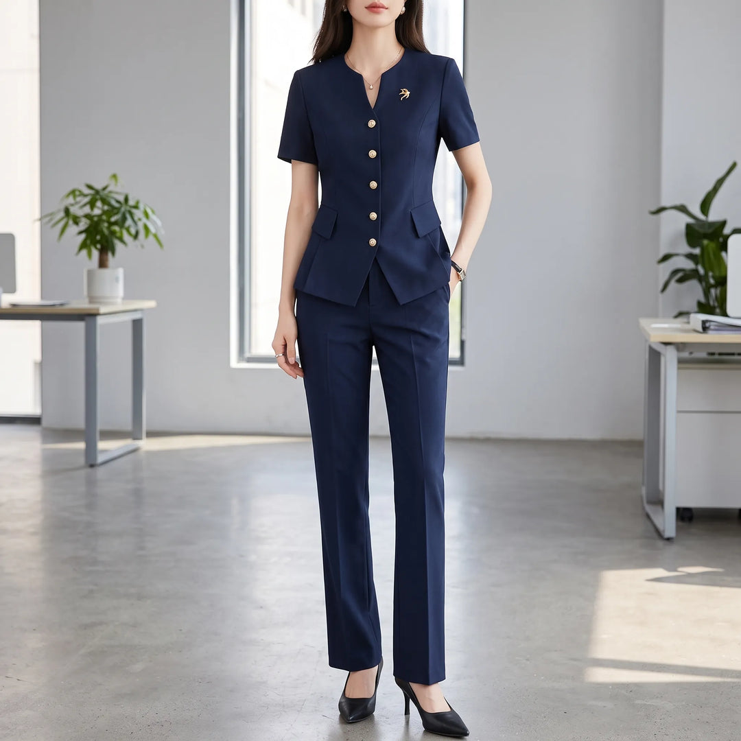 Ladies Pink Pants Suit -  Lynne