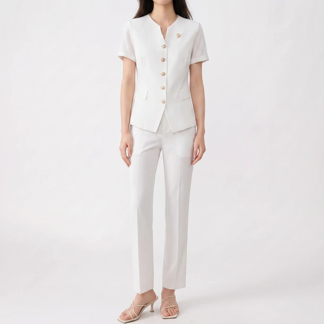 Ladies Pink Pants Suit -  Lynne
