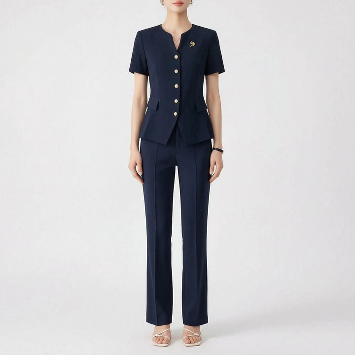 Ladies Pink Pants Suit -  Lynne