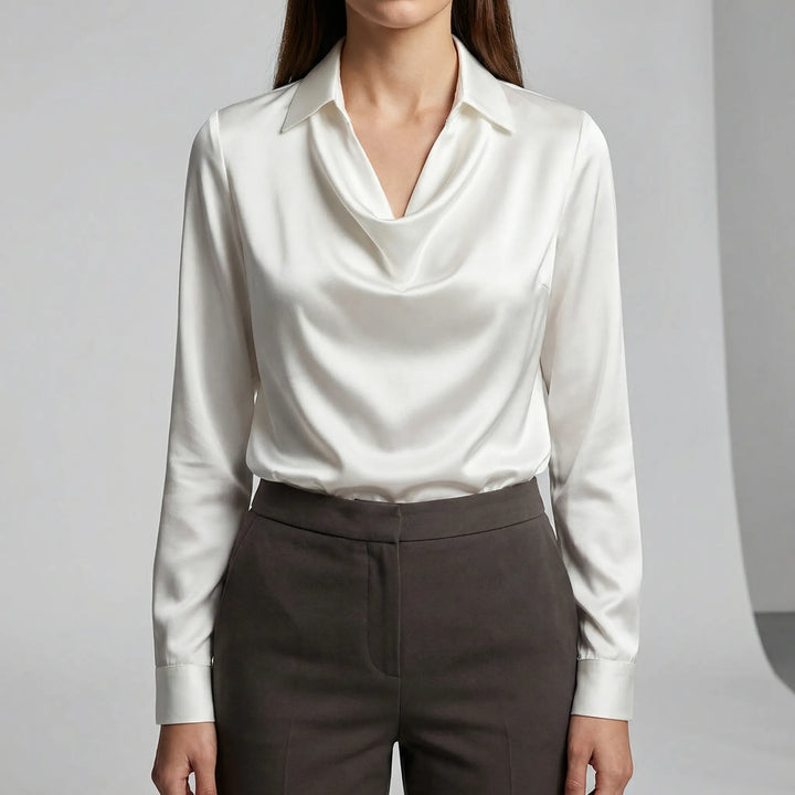 Langärmelige Drapée-Bluse - Ceylin