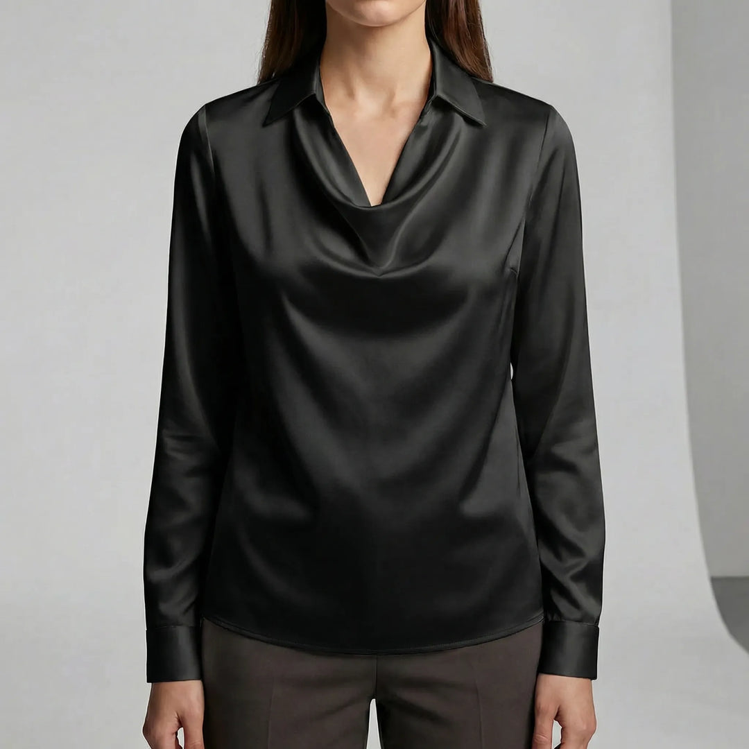 Langärmelige Drapée-Bluse - Ceylin