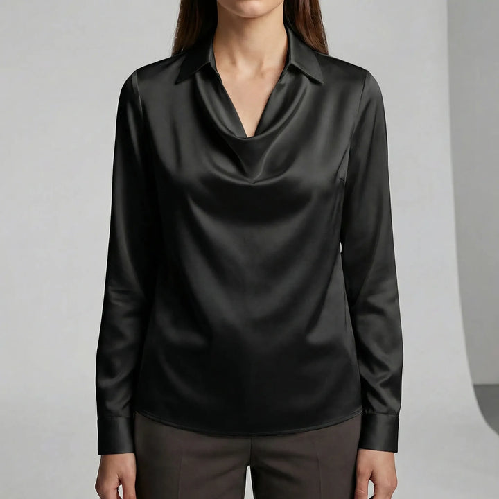 Langärmelige Drapée-Bluse - Ceylin