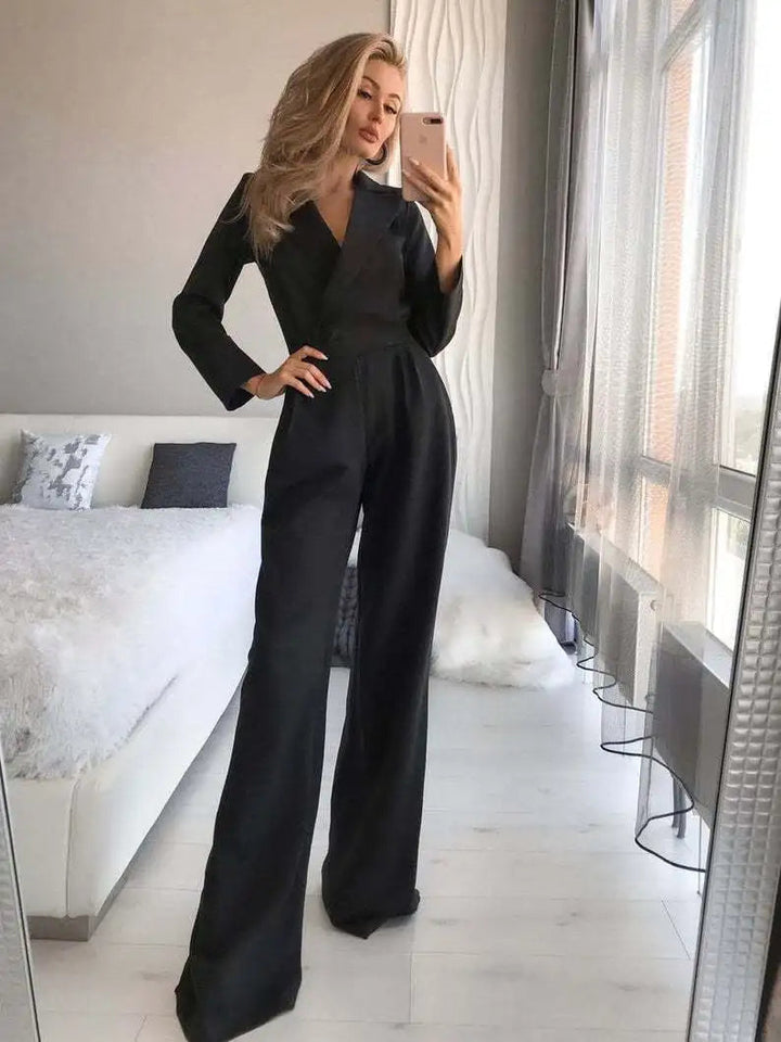 Langärmeliger Jumpsuit Mit Tailliertem Schnitt - Frederike
