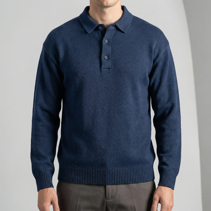 Langärmeliger Polo-Pullover - Tiago
