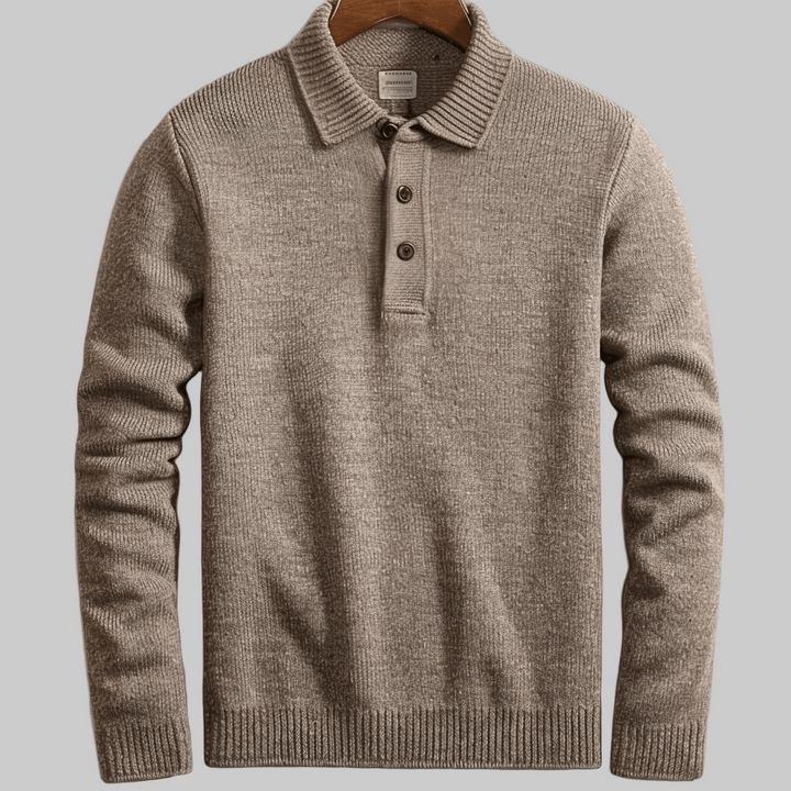 Langärmeliger Polo-Pullover - Tiago