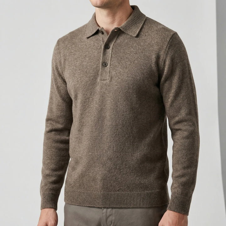 Langärmeliger Polo-Pullover - Tiago