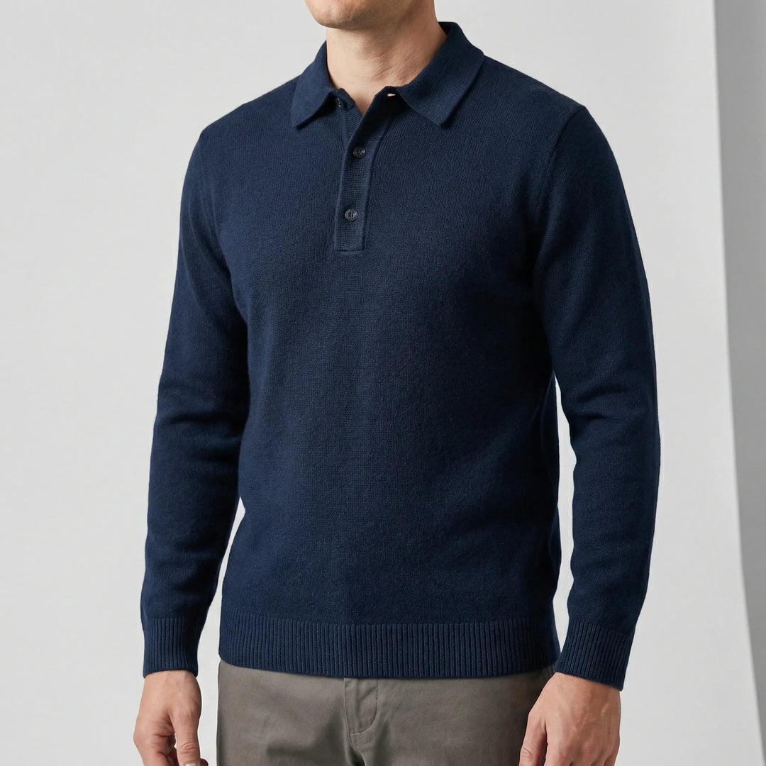 Langärmeliger Polo-Pullover - Tiago