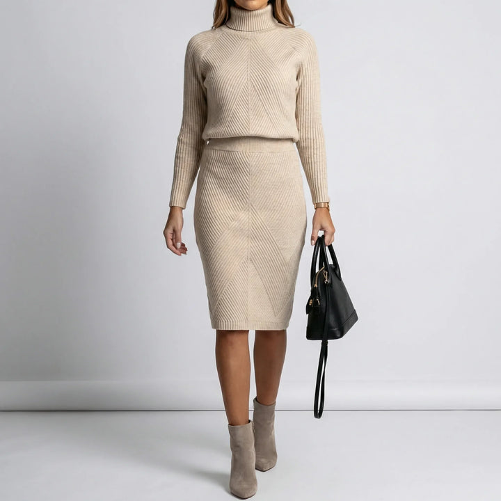 Langärmeliges Midi-Winterkleid - Viktoria