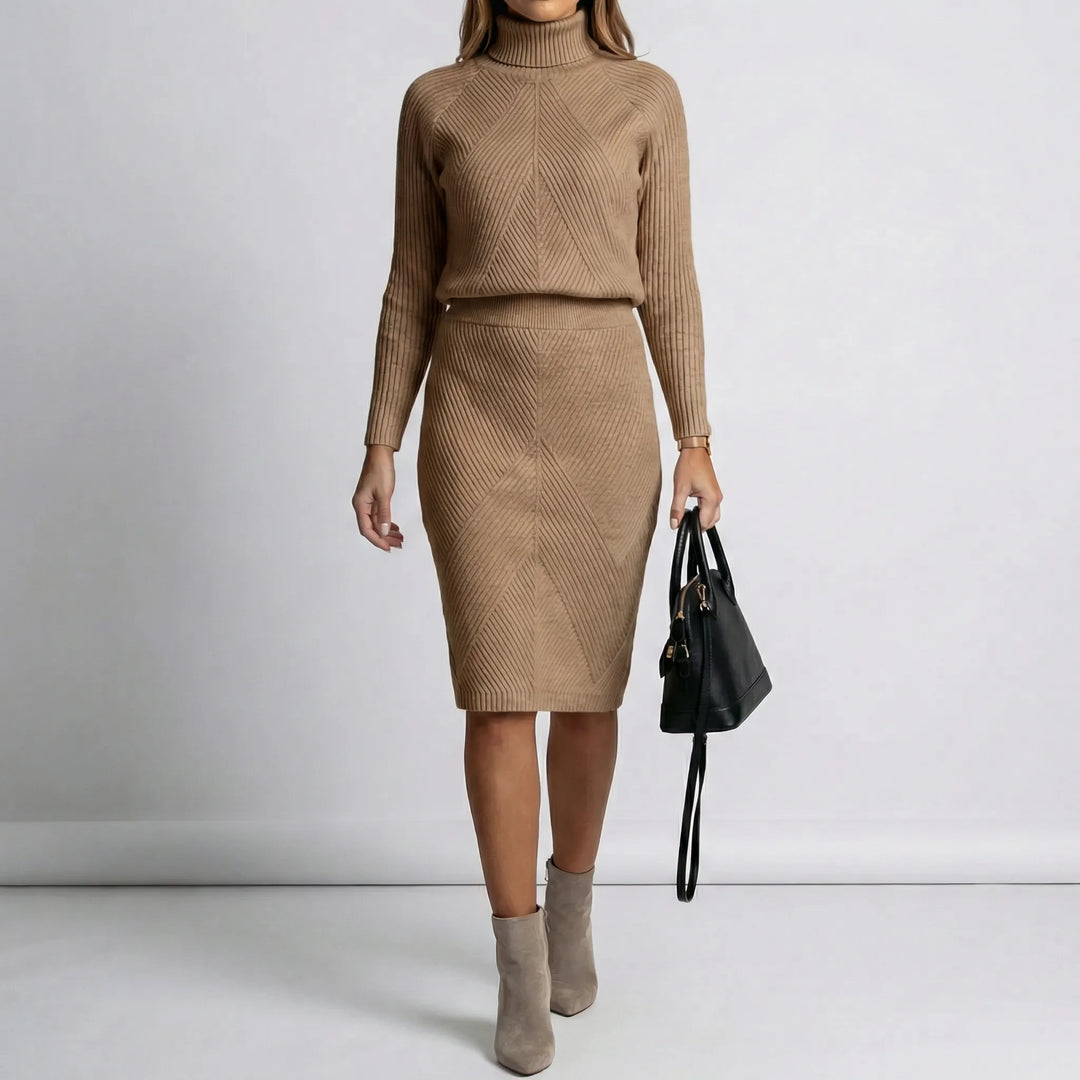Langärmeliges Midi-Winterkleid - Viktoria