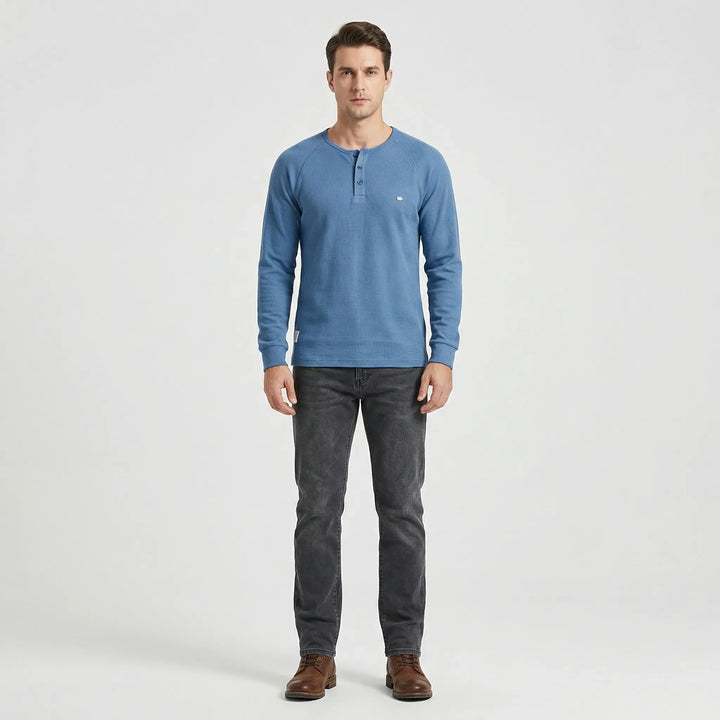 Langarmshirt Mit Knopfleiste - Giuseppe