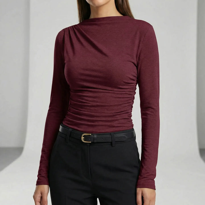 Langarmshirt Mit Raffdetail - Anastasia
