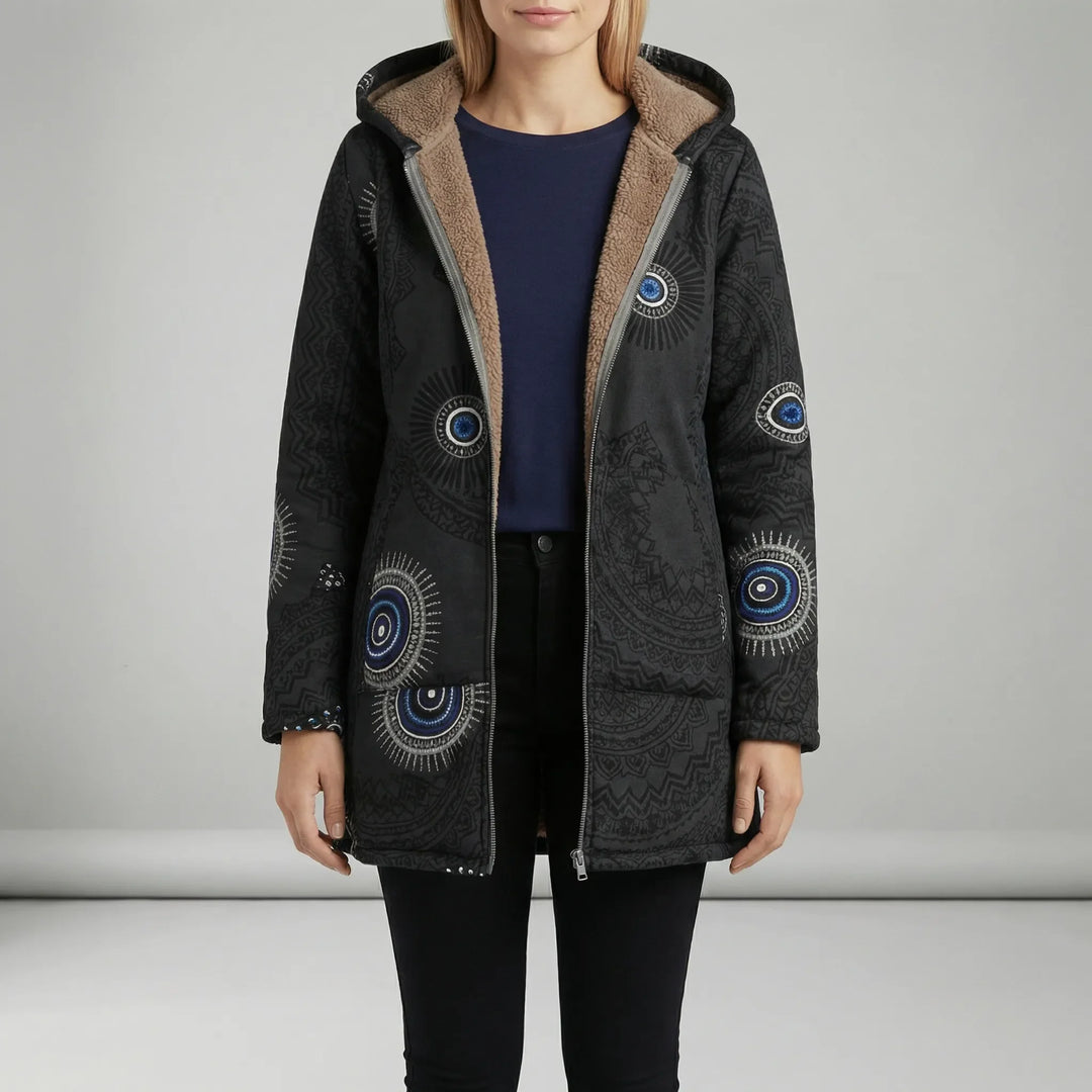 Lange Taillierte Kapuzenjacke - Philine