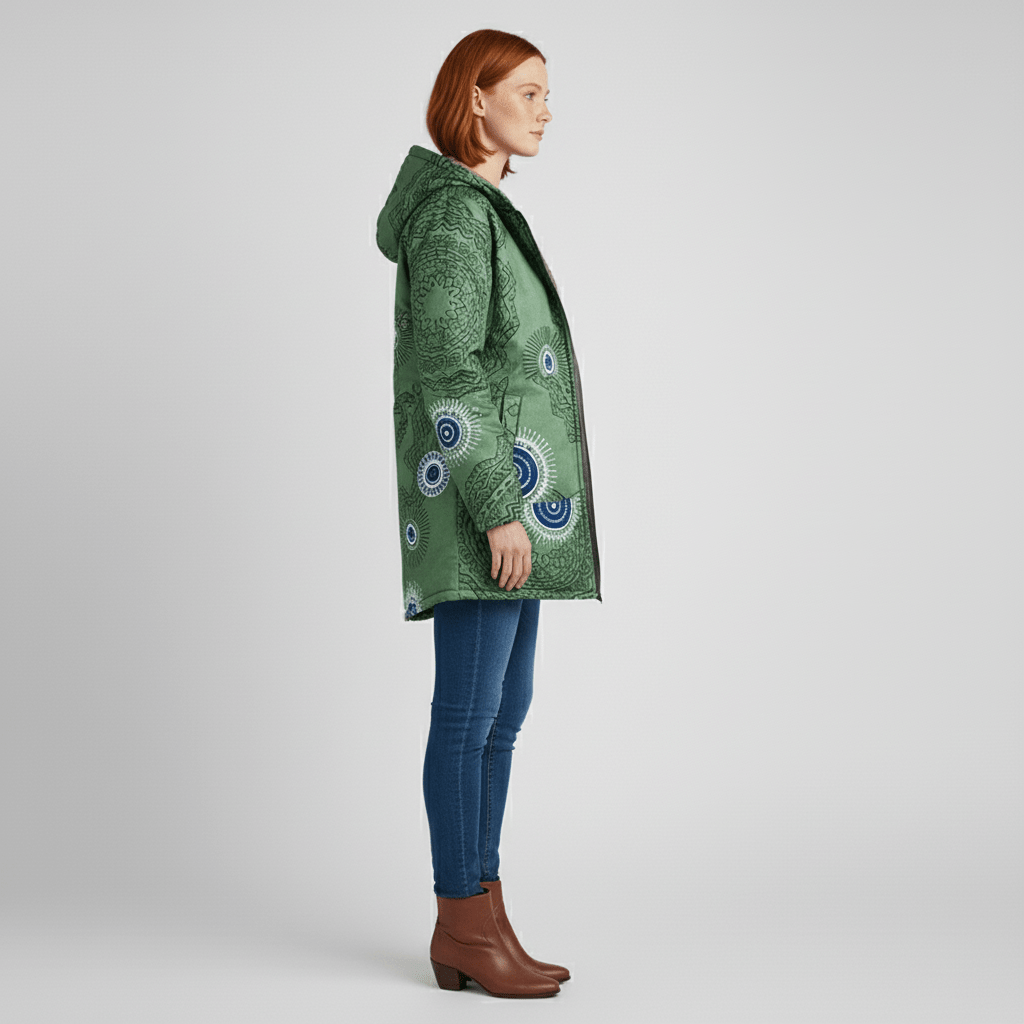 Lange Taillierte Kapuzenjacke - Philine