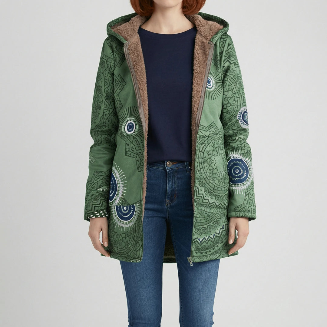 Lange Taillierte Kapuzenjacke - Philine