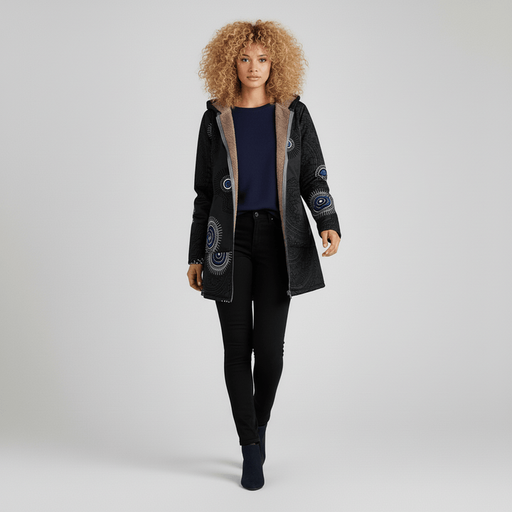 Lange Taillierte Kapuzenjacke - Philine