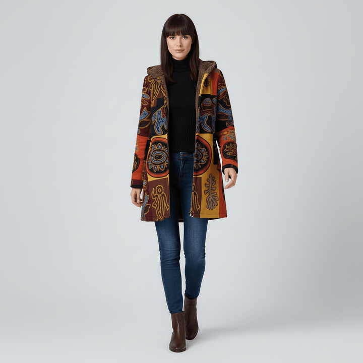 Lange Taillierte Kapuzenjacke - Philine
