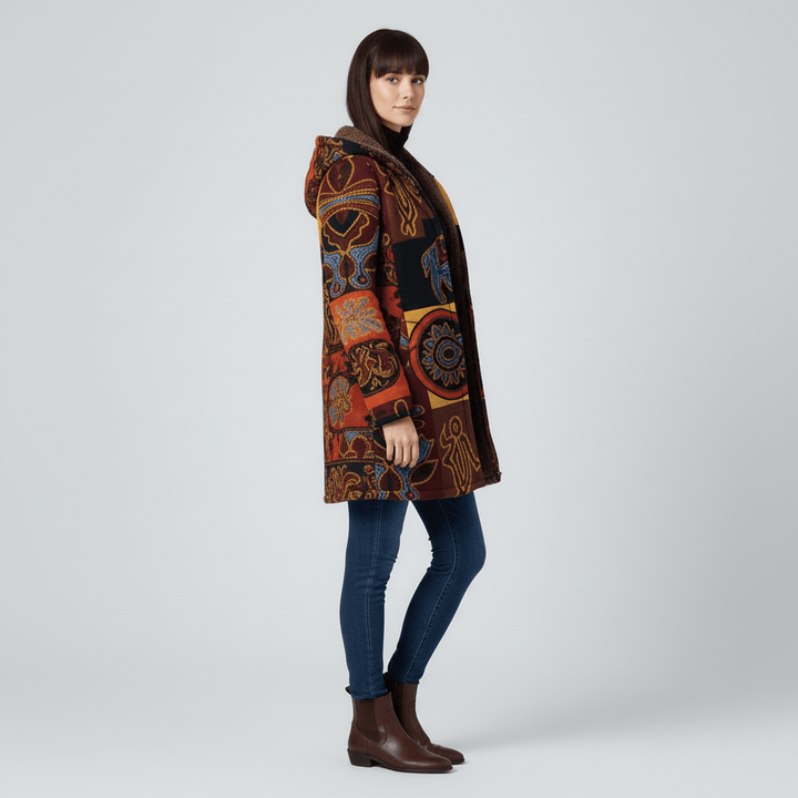 Lange Taillierte Kapuzenjacke - Philine