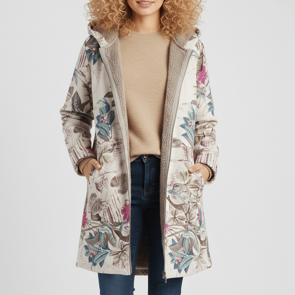Lange Taillierte Kapuzenjacke - Philine