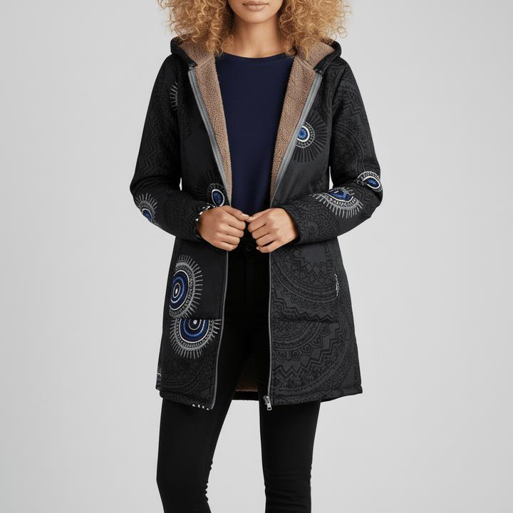 Lange Taillierte Kapuzenjacke - Philine