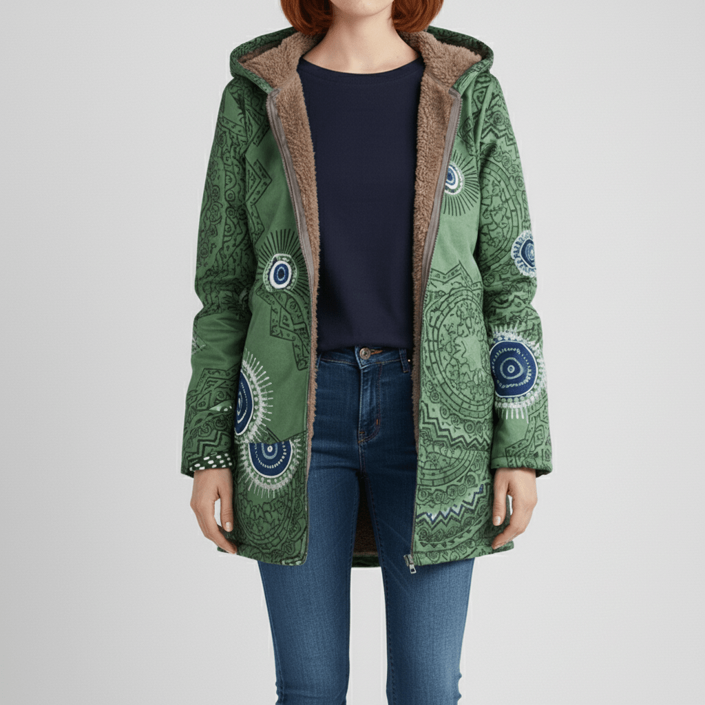 Lange Taillierte Kapuzenjacke - Philine
