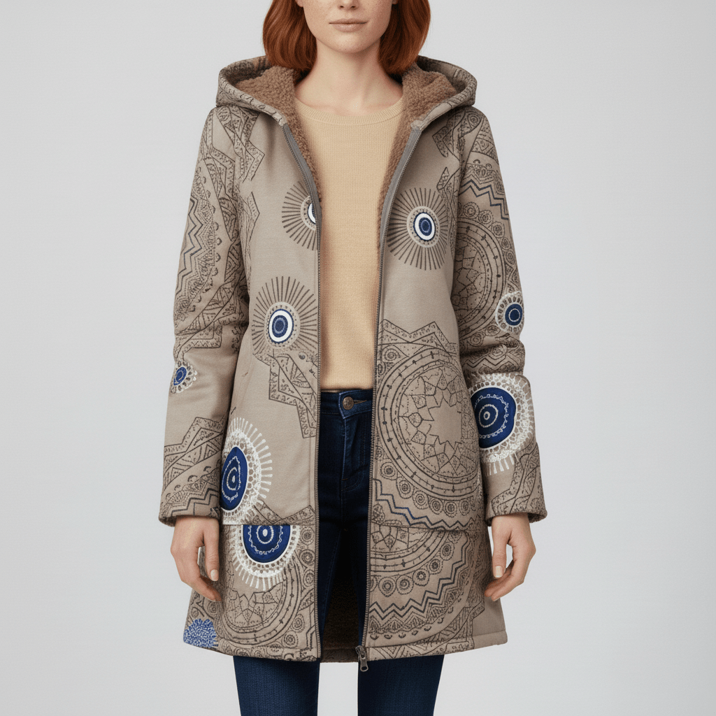 Lange Taillierte Kapuzenjacke - Philine