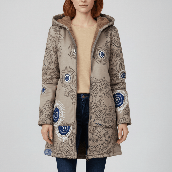 Lange Taillierte Kapuzenjacke - Philine