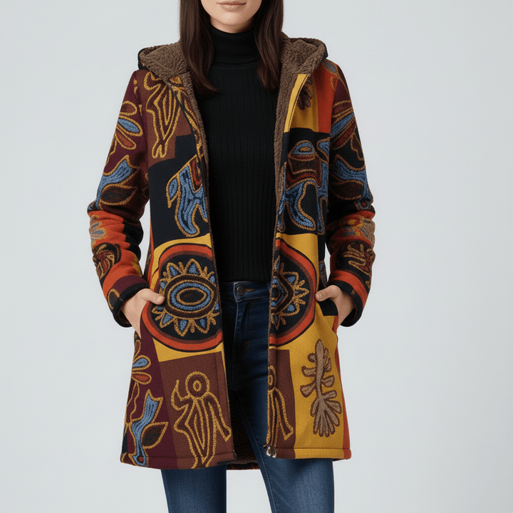 Lange Taillierte Kapuzenjacke - Philine
