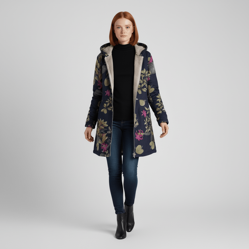 Lange Taillierte Kapuzenjacke - Philine