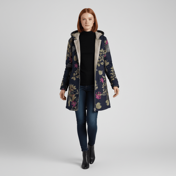 Lange Taillierte Kapuzenjacke - Philine