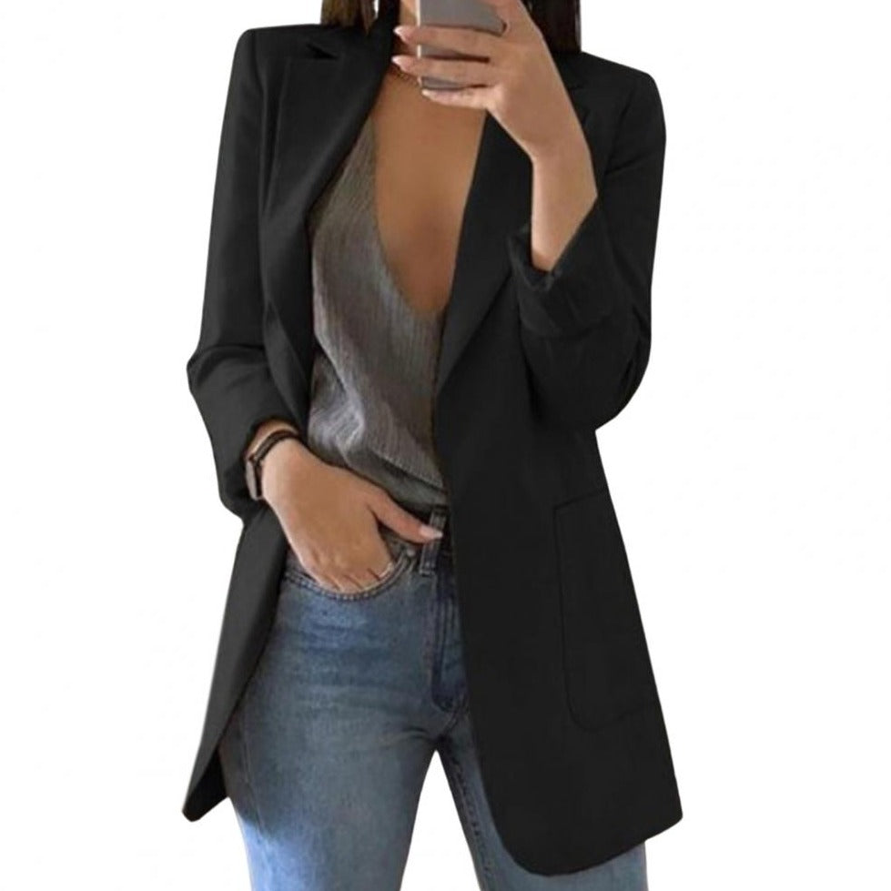 Autumnal women's blazer – Marita in pumpkin orange