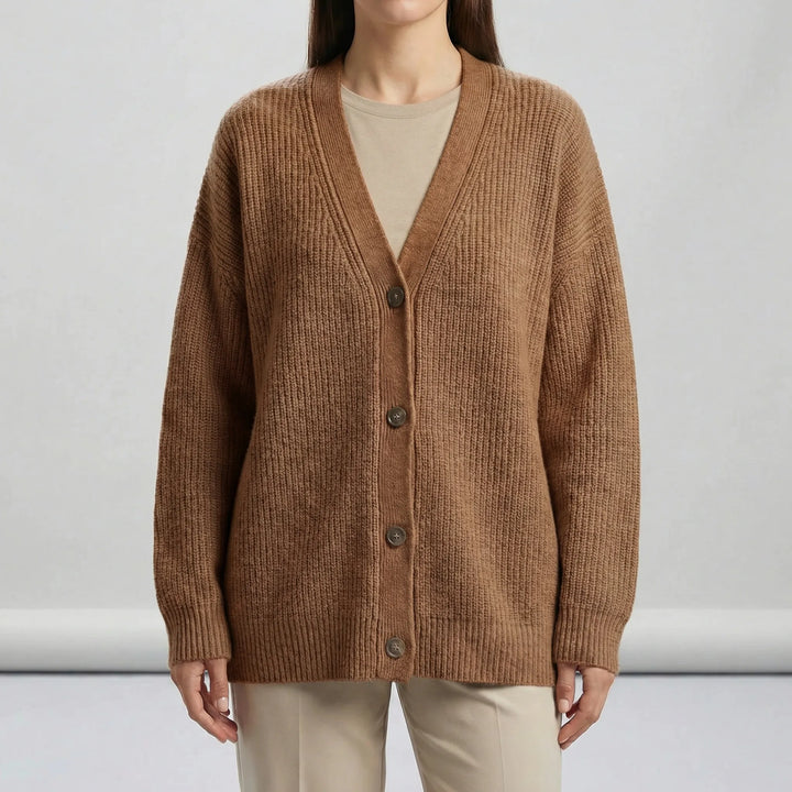 Langer Cardigan Mit Offenem Vorderausschnitt - Lene