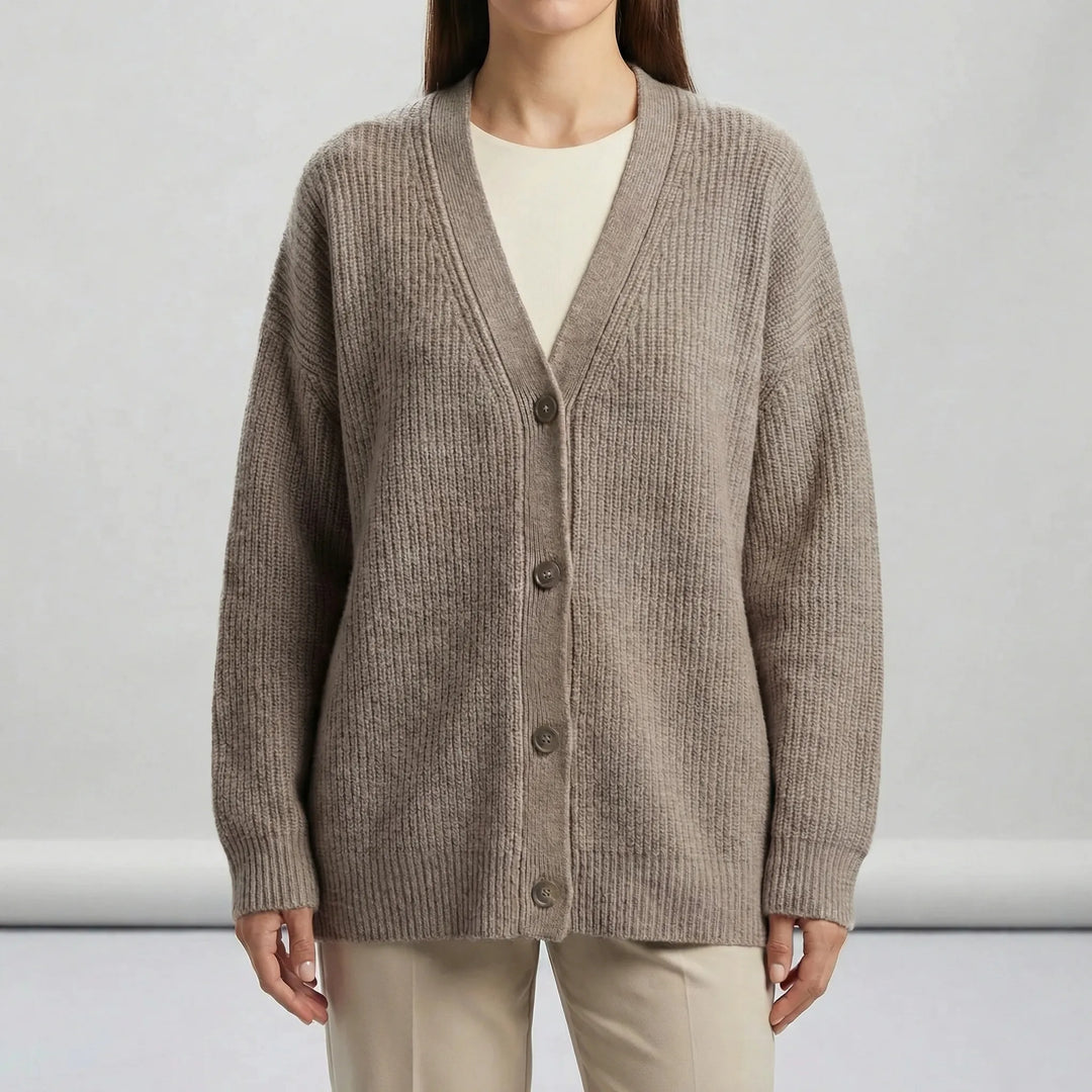 Langer Cardigan Mit Offenem Vorderausschnitt - Lene