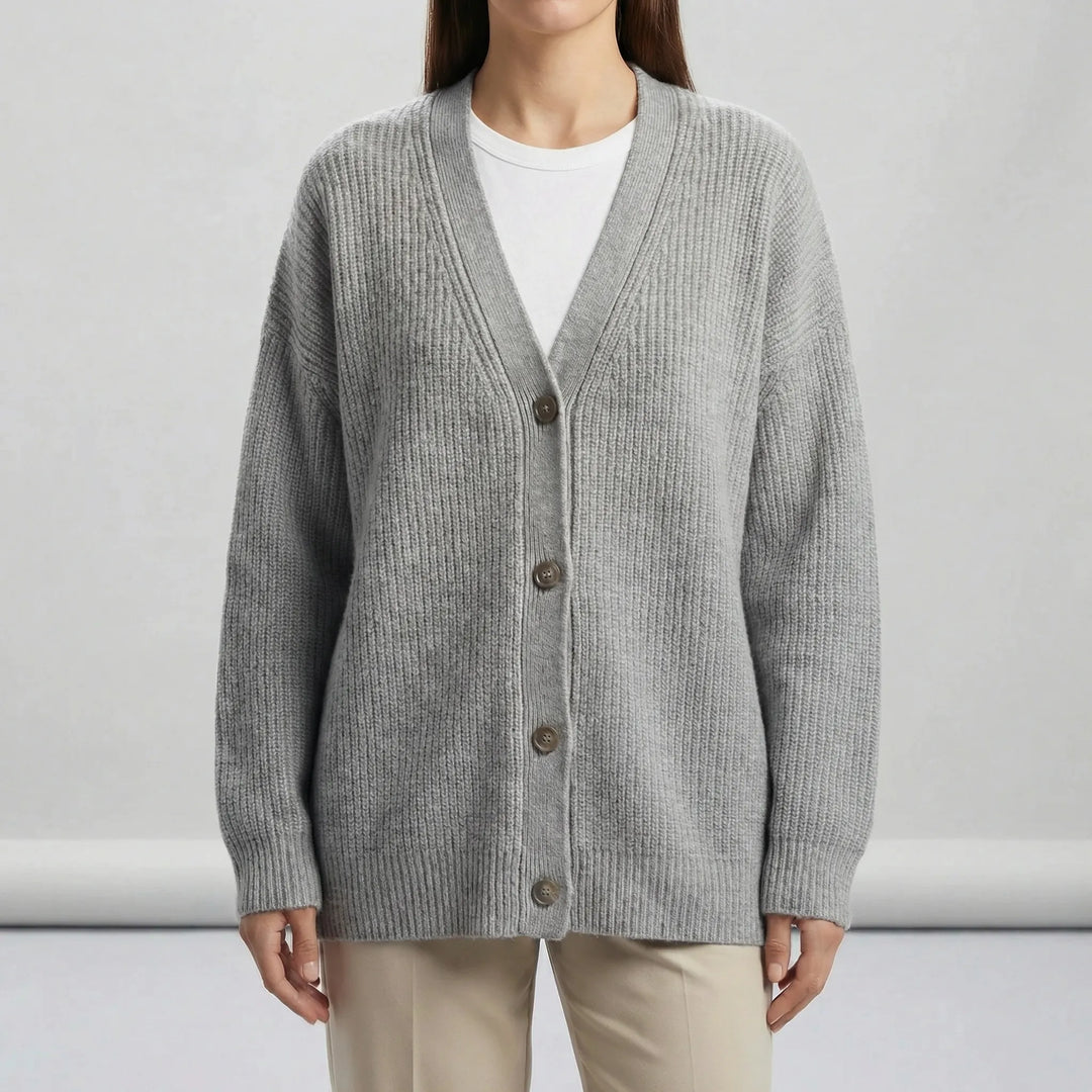 Langer Cardigan Mit Offenem Vorderausschnitt - Lene