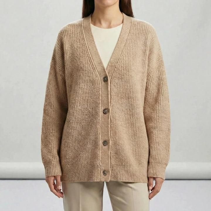 Langer Cardigan Mit Offenem Vorderausschnitt - Lene