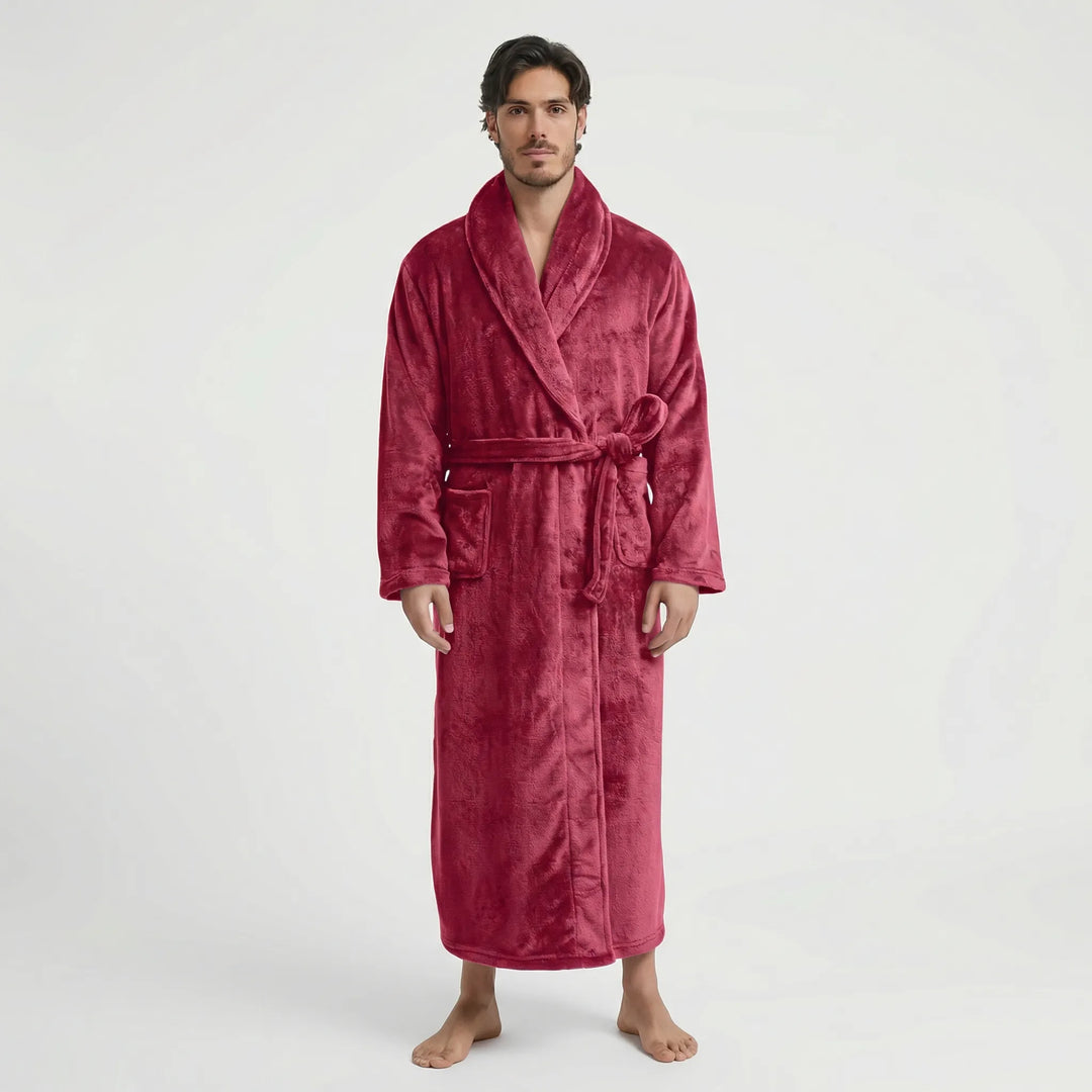 Langer Herren-Bademantel Mit Gürtel - Morris