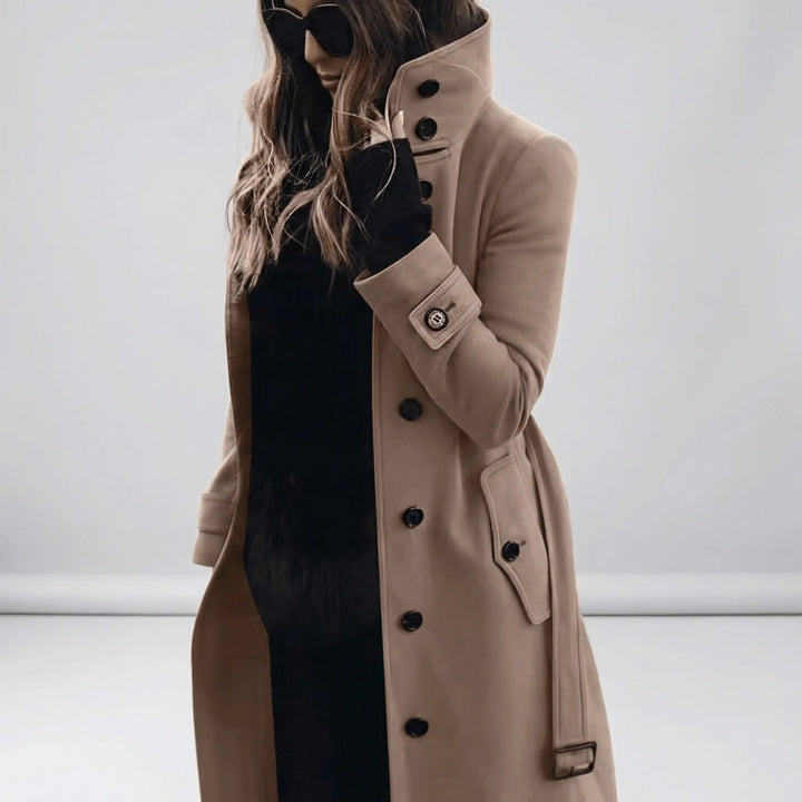 Langer Taillierter Trenchcoat - Alicia