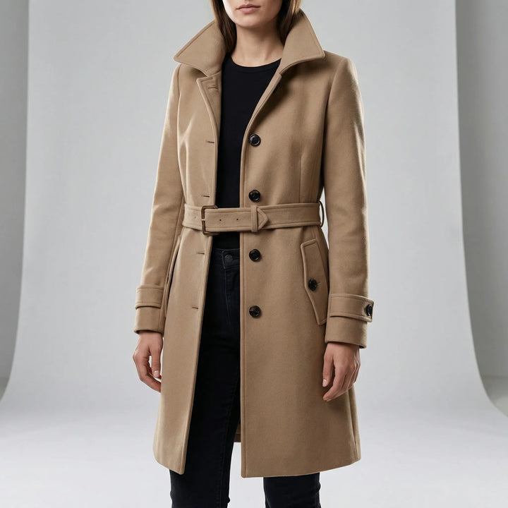 Langer Taillierter Trenchcoat - Alicia