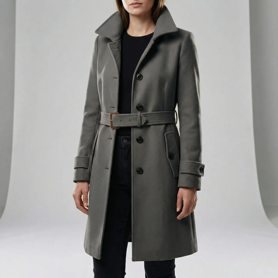 Langer Taillierter Trenchcoat - Alicia