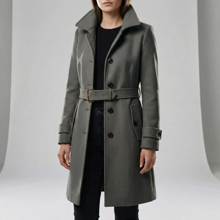 Langer Taillierter Trenchcoat - Alicia