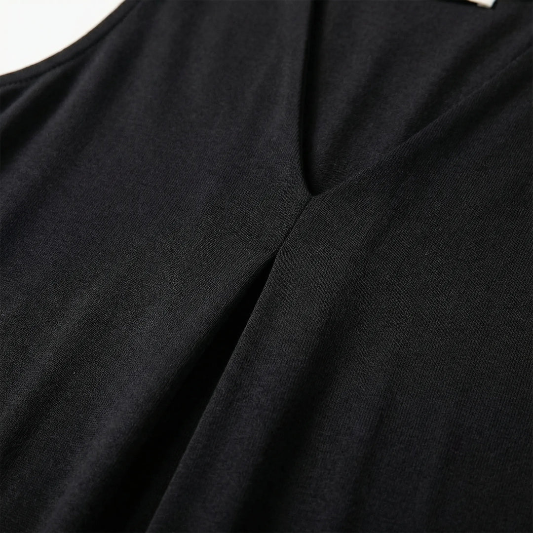 Langes Ärmelloses Kleid Mit V-Ausschnitt - Michele