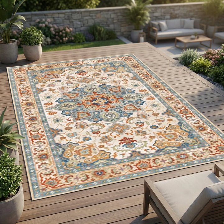 Large Patterned Outdoor Rug - Bohemara